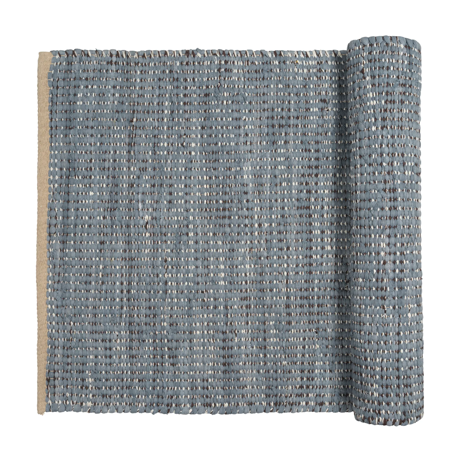 Magda 棉 地毯  70x140 cm, flint stone 蓝色 Broste Copenhagen