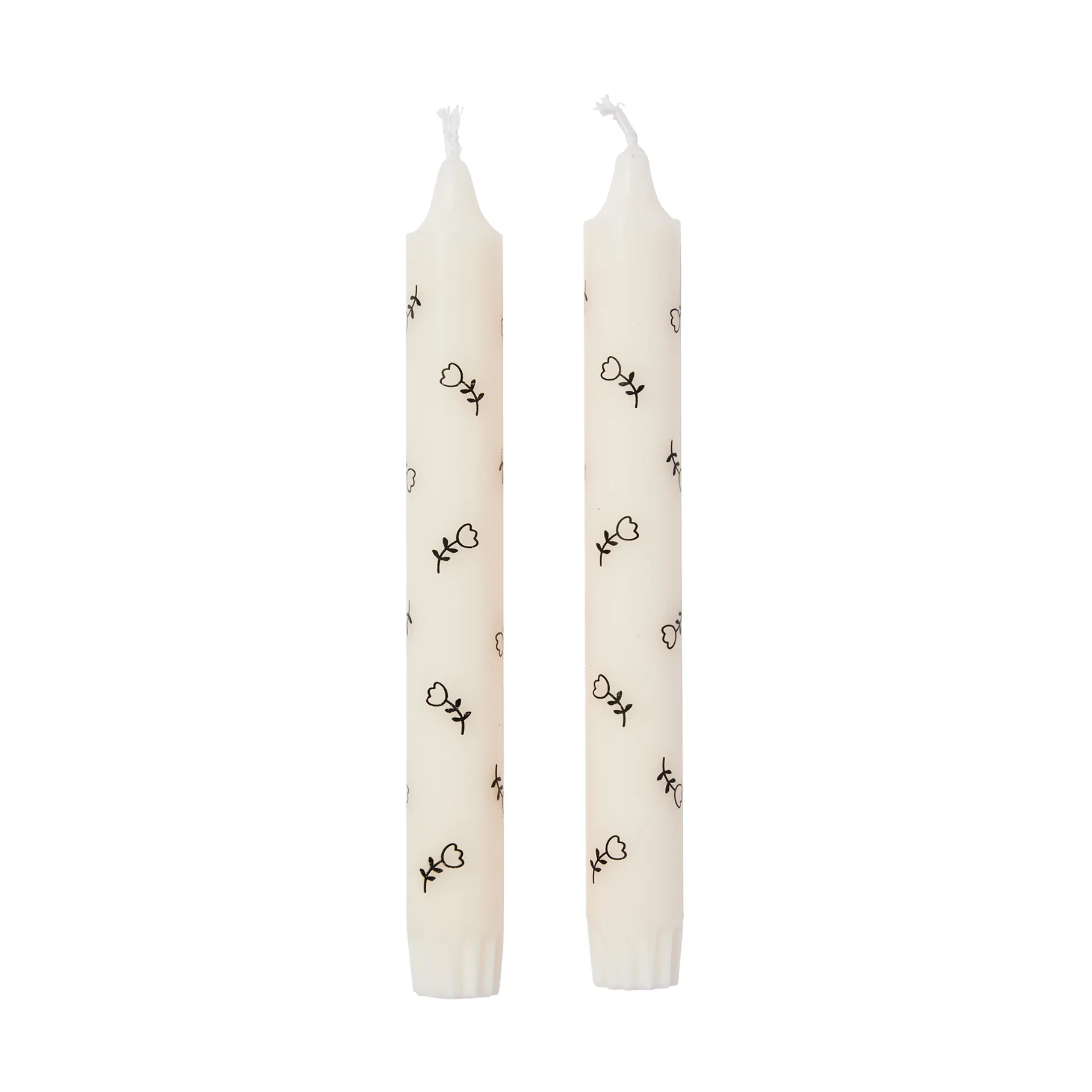 Mai taper candles 两件套装, 白色-黑色 Broste Copenhagen