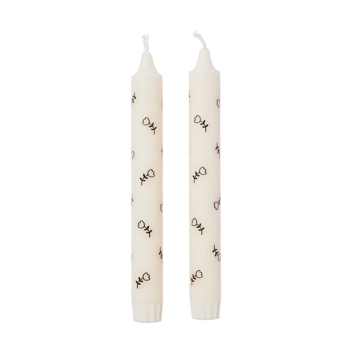 Mai taper candles 两件套装 - 白色-黑色 - Broste Copenhagen