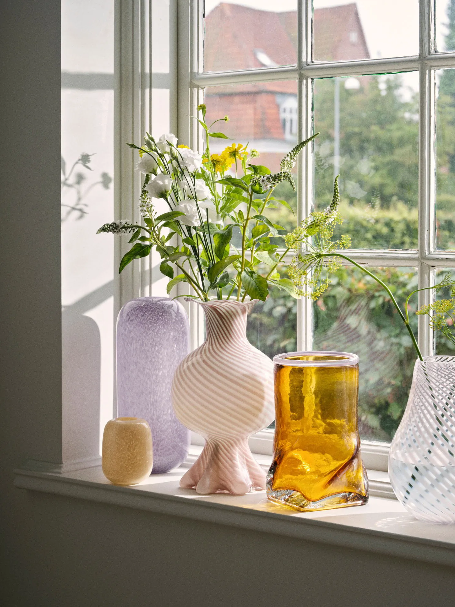 水果硬糖花瓶 Mella系列 30cm  , 粉色-白色 Broste Copenhagen