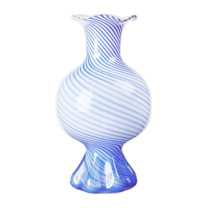 水果硬糖花瓶 Mella系列 30cm   - 蓝色-白色 - Broste Copenhagen