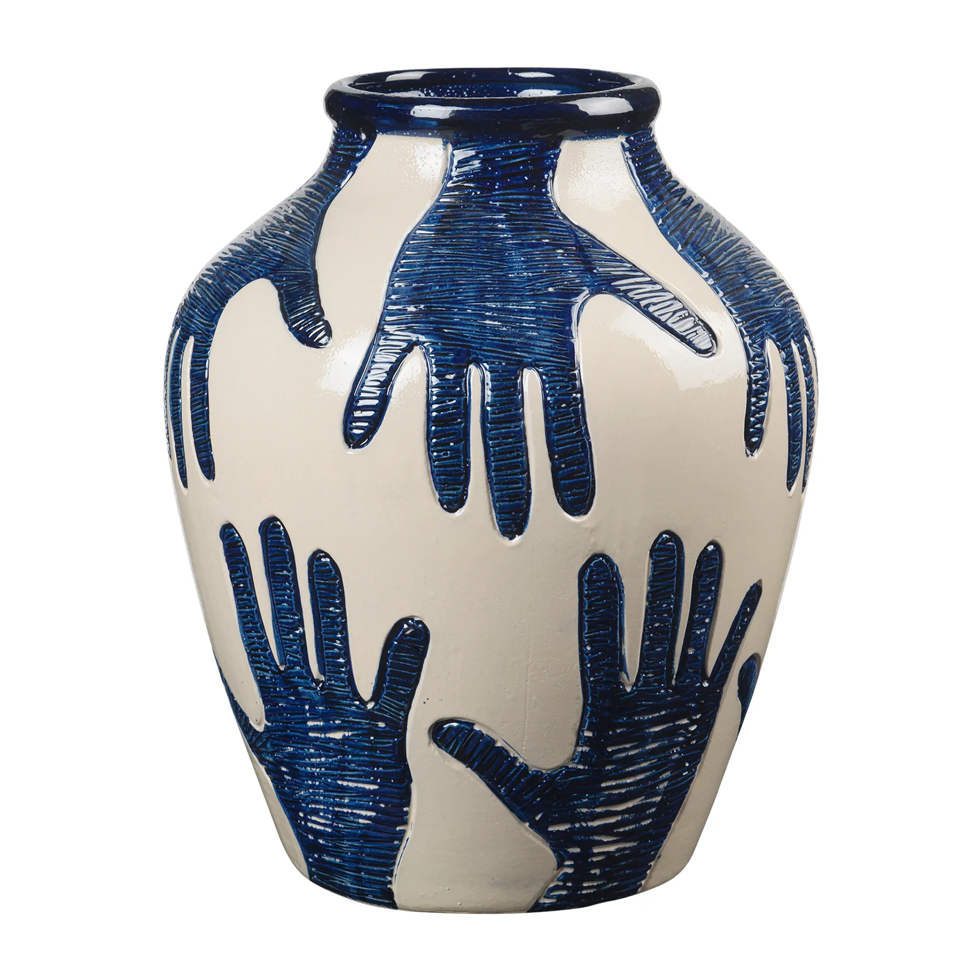 Mime 花瓶 40cm, 深邃蓝色_雨天款 Broste Copenhagen