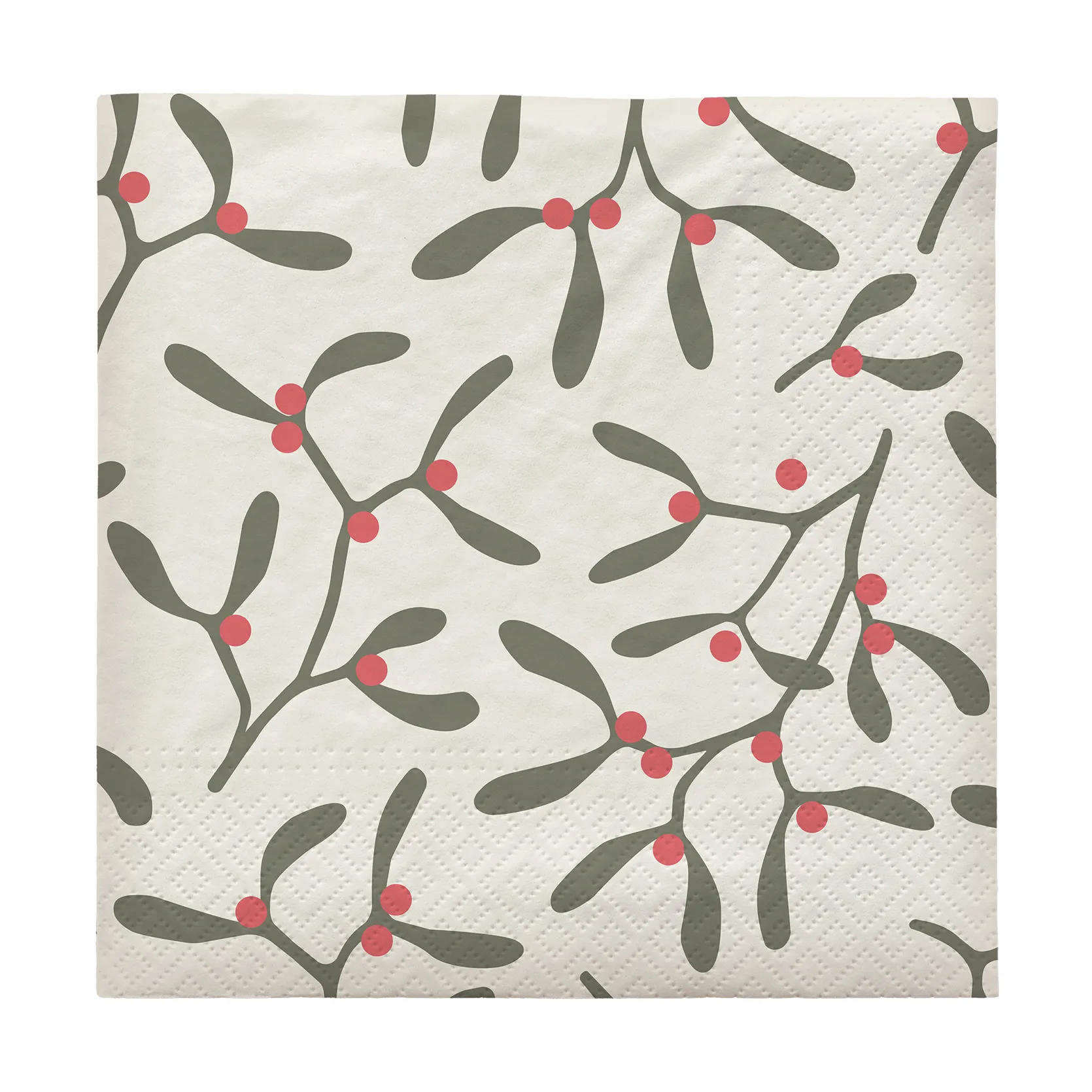 Mistletoe paper 餐巾纸 33x33 cm 20件装, Pompeian 红色 Broste Copenhagen