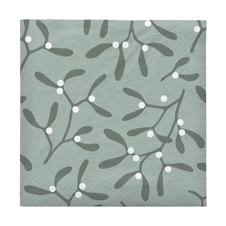 Mistletoe paper 餐巾纸 33x33 cm 20件装 - 白色 - Broste Copenhagen
