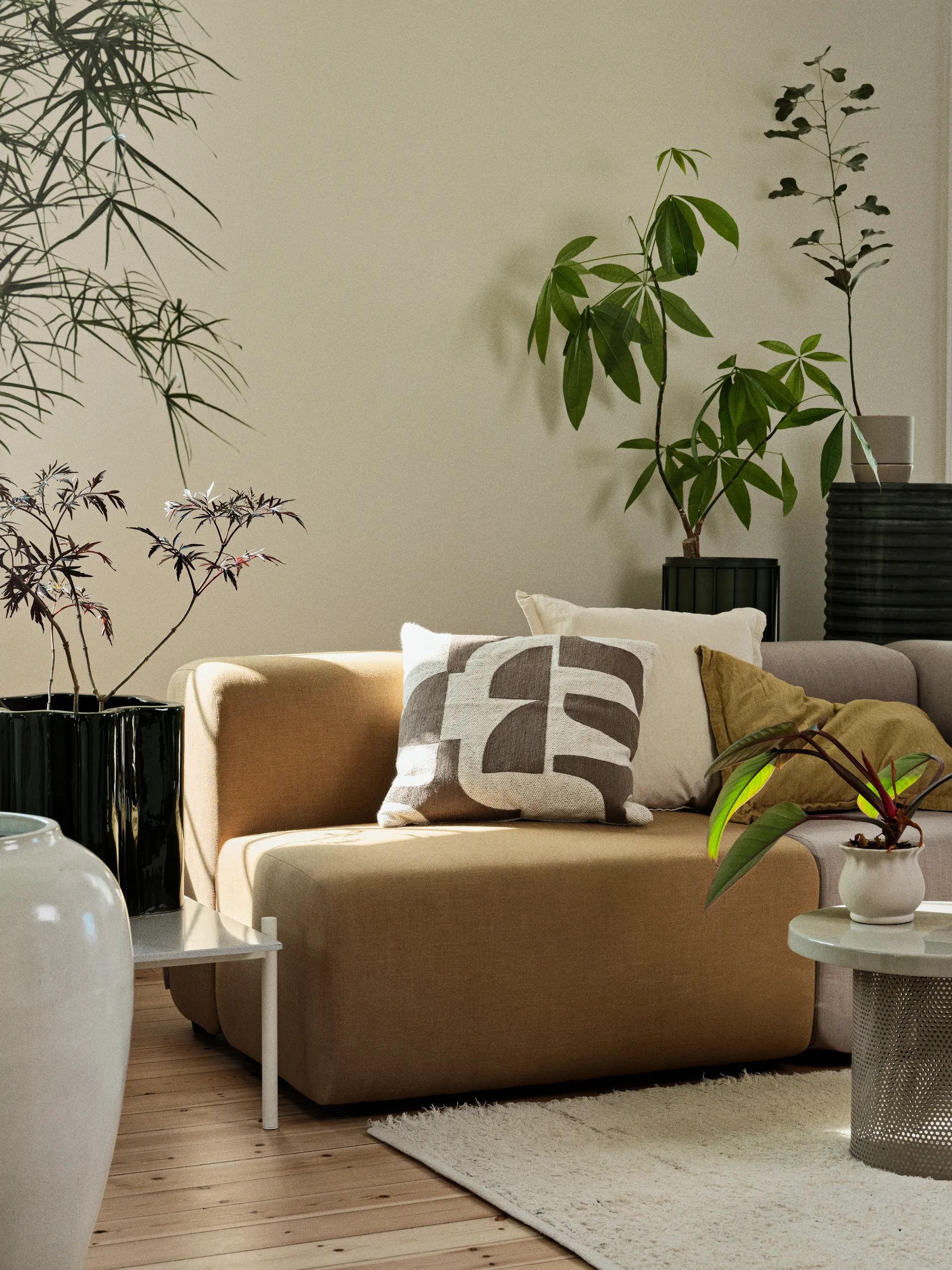 Mundo 靠枕套 50x50 cm, Kangaroo 褐色-米白色 Broste Copenhagen