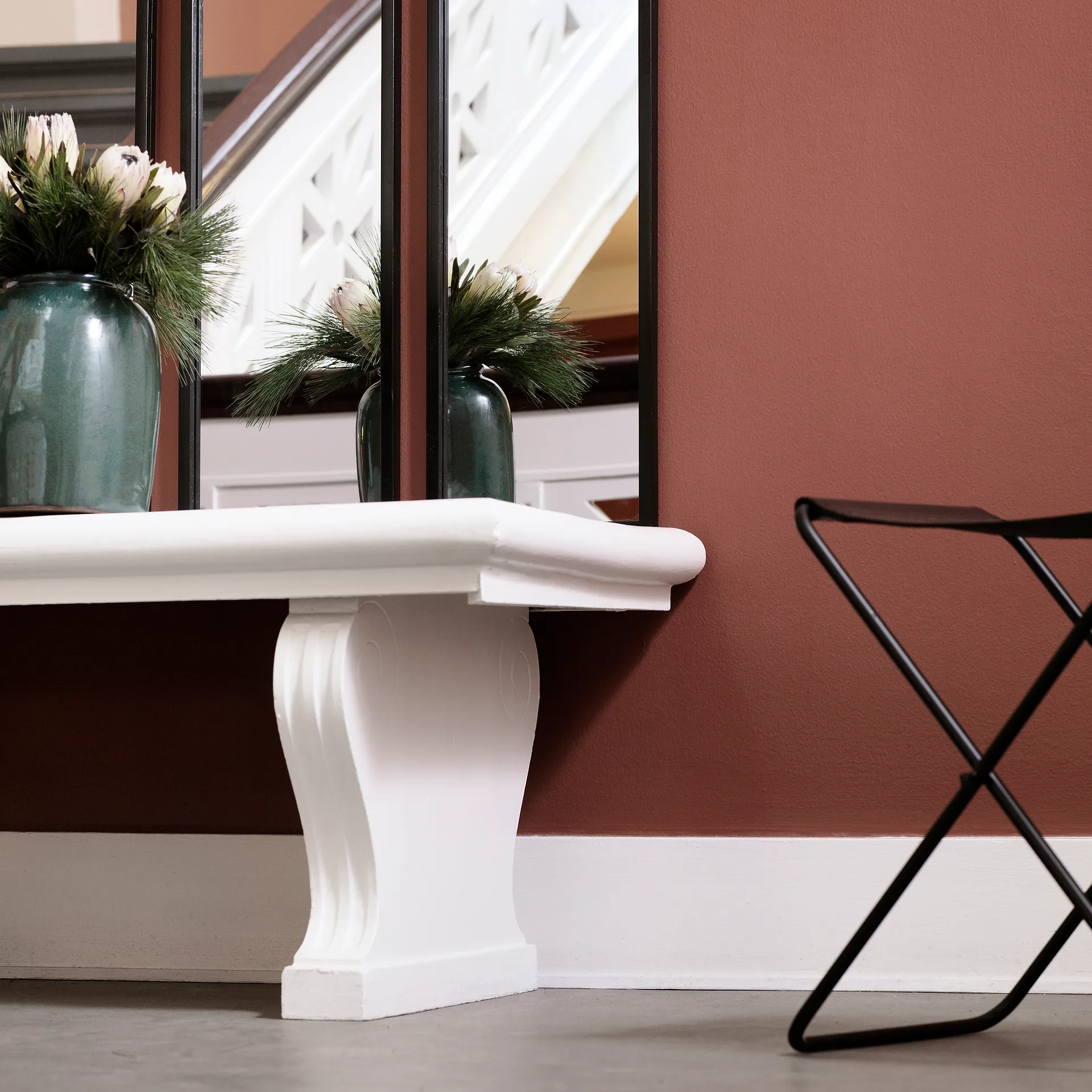 Nola 凳子 leather, 黑色, 45 cm Broste Copenhagen