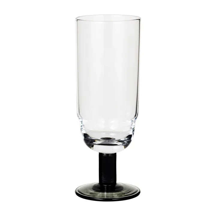 Nordic Bistro 香槟杯200ml - 透明_烟灰色杆 - Broste Copenhagen