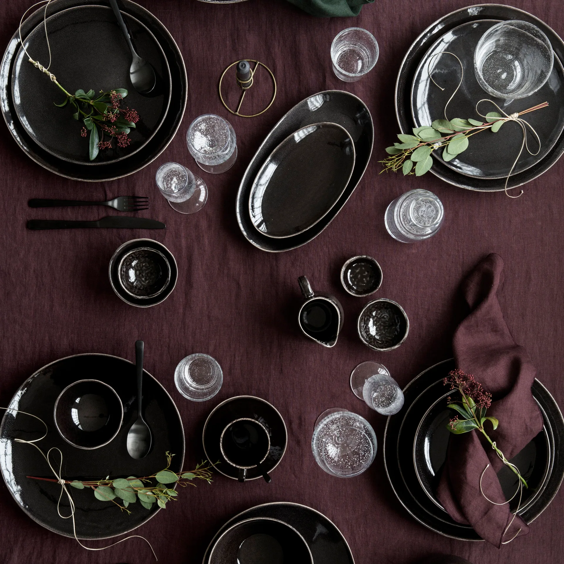 Nordic Coal 盘子, Ø 15 cm Broste Copenhagen