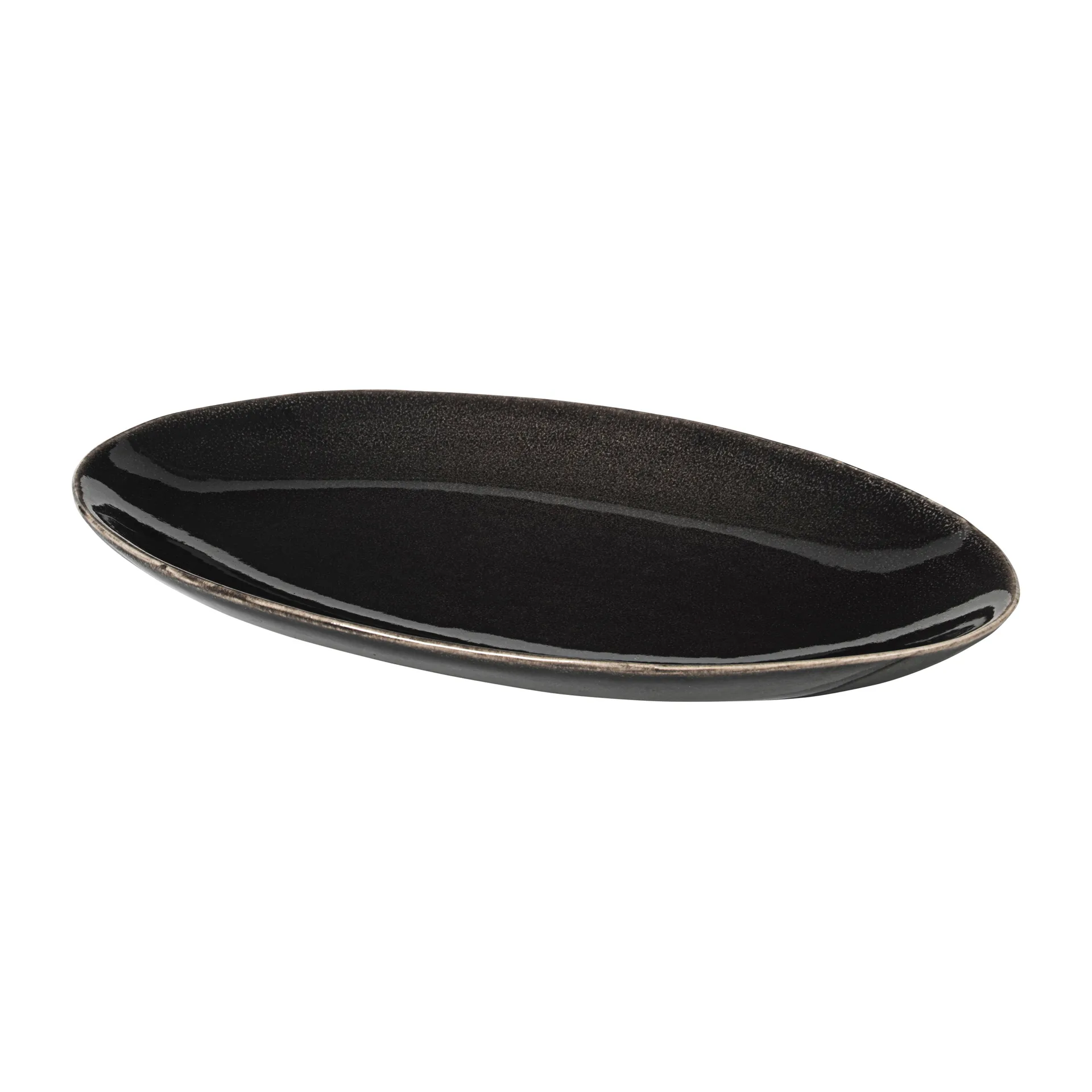 Nordic Coal oval 碟 , 13.6x22 cm Broste Copenhagen