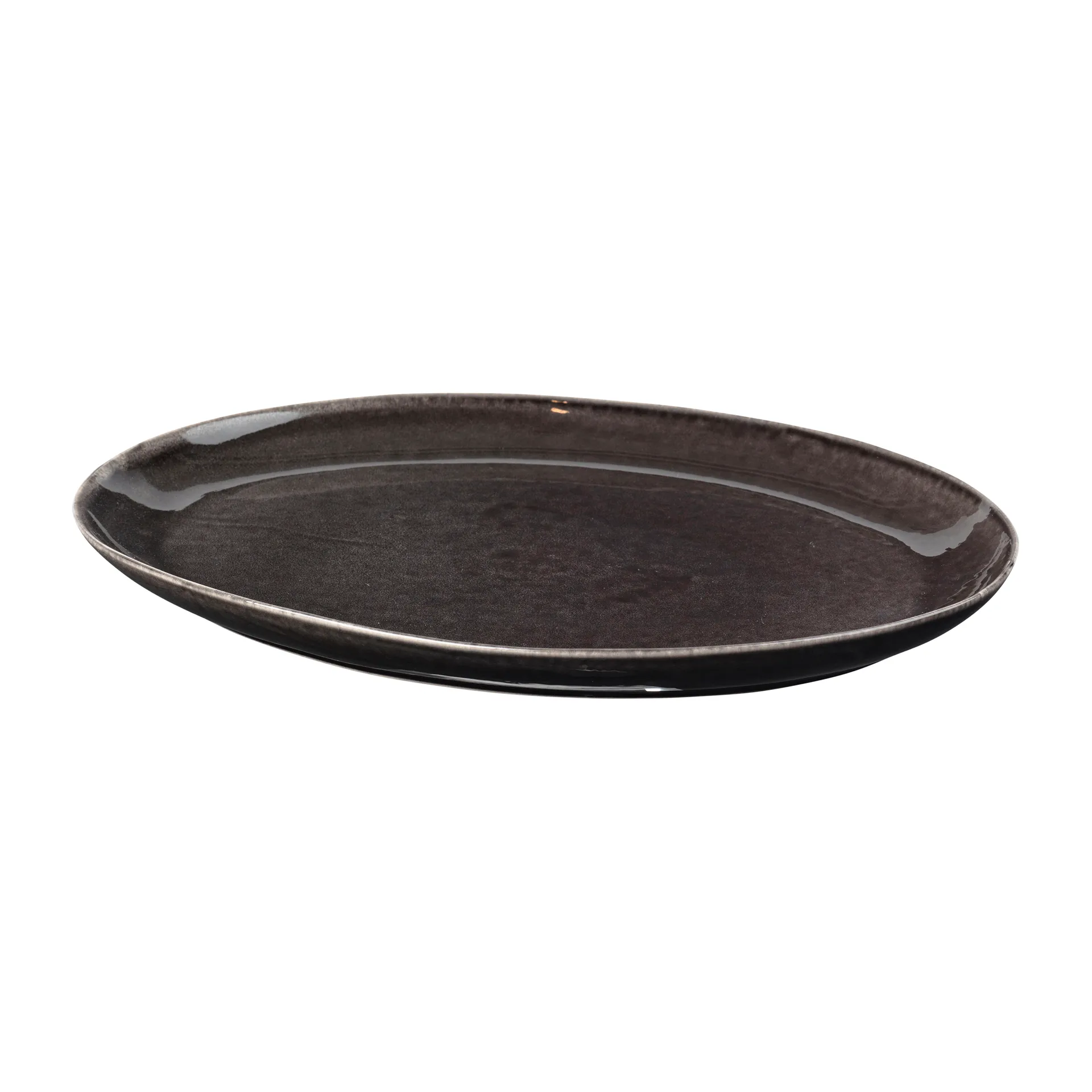 Nordic Coal 碟 oval 26.5x36.5 cm, Charcoal Broste Copenhagen