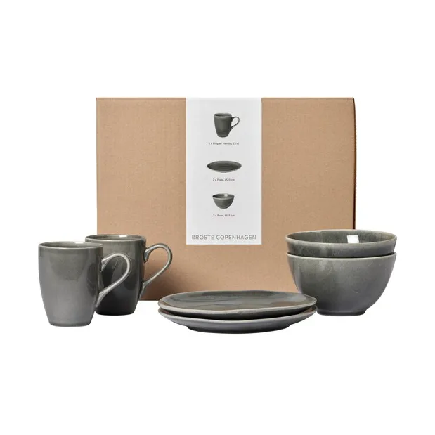 Nordic Rain 双人早餐套装, 6件装 Broste Copenhagen