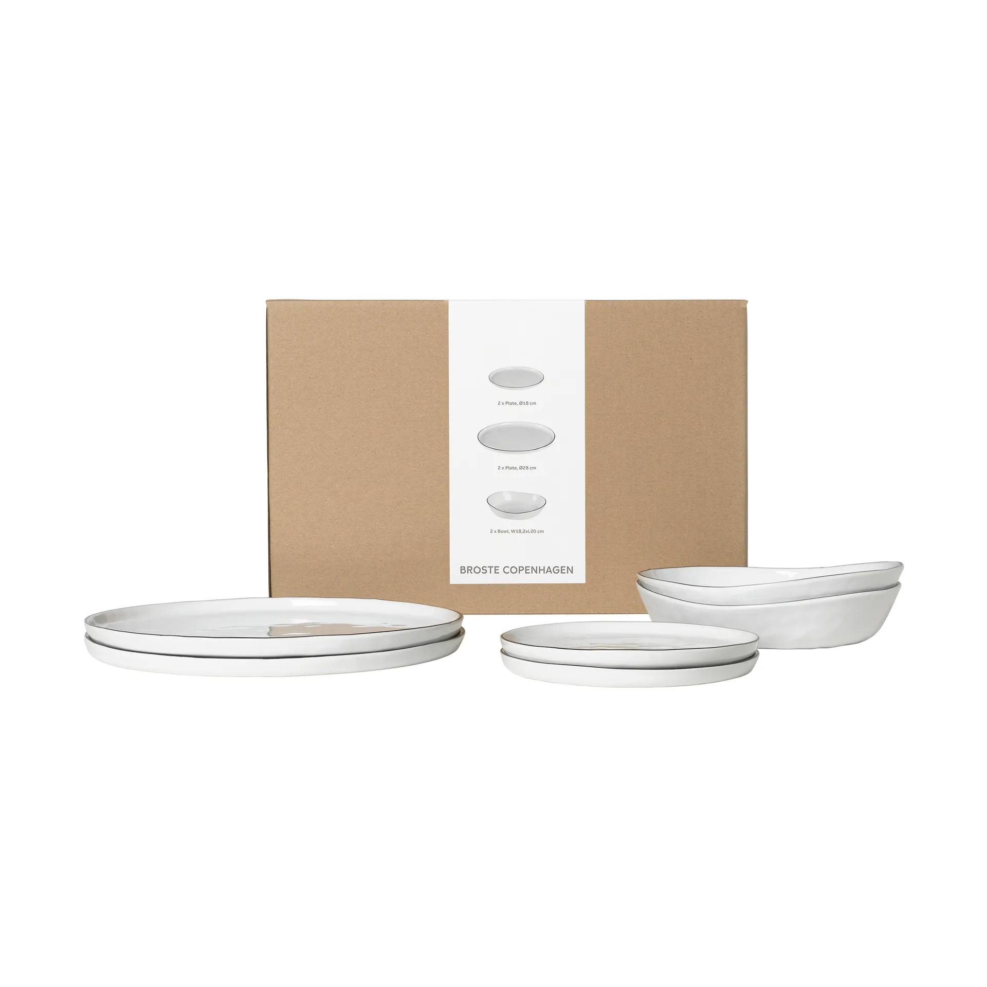 Nordic Salt dinner 套装 for two, 6 pieces Broste Copenhagen