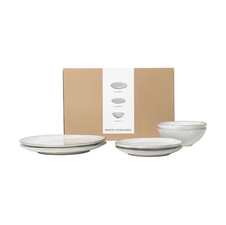 Nordic Sand 双人晚餐套装 - 6件装 - Broste Copenhagen