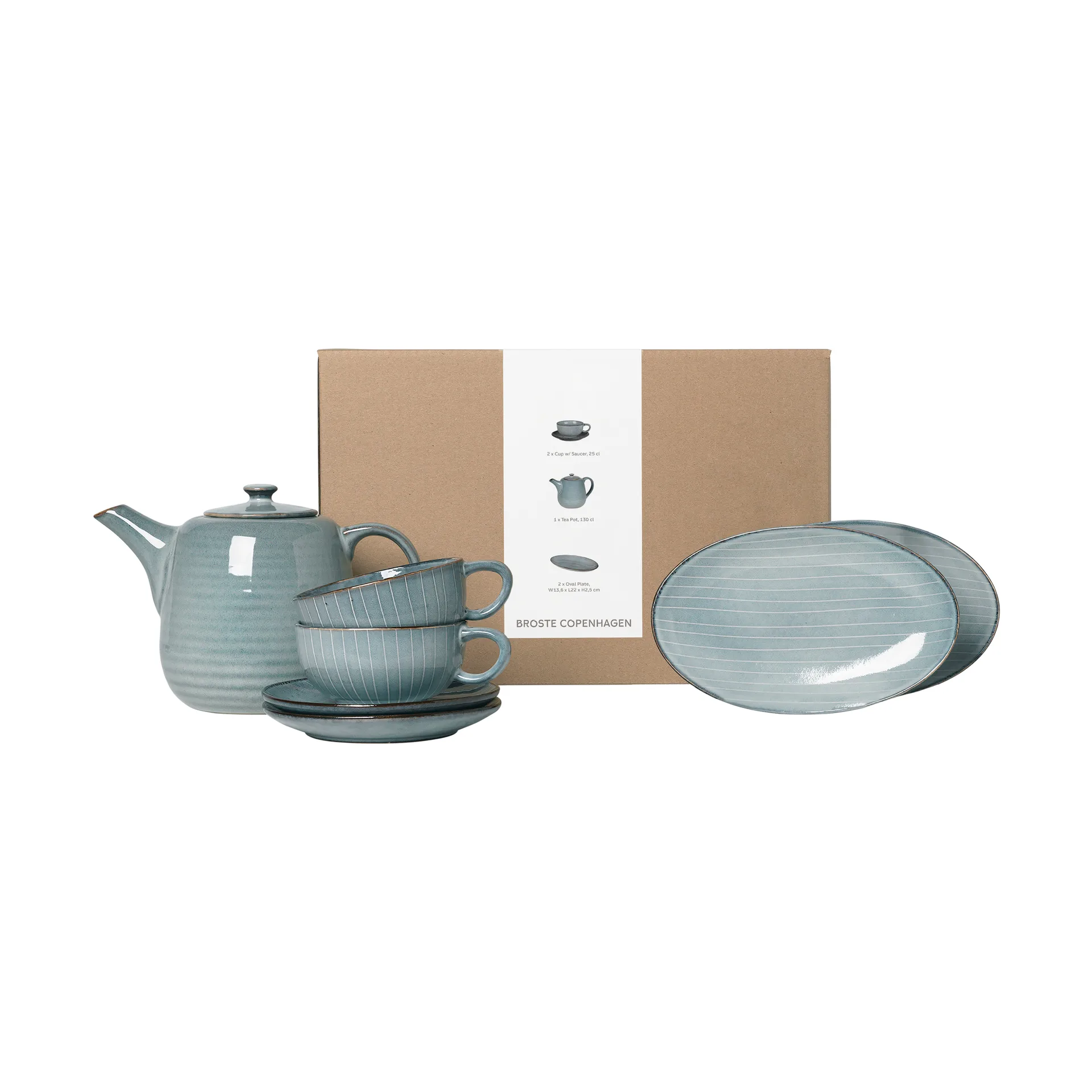 Nordic Sea tea service for two, 5 pieces Broste Copenhagen