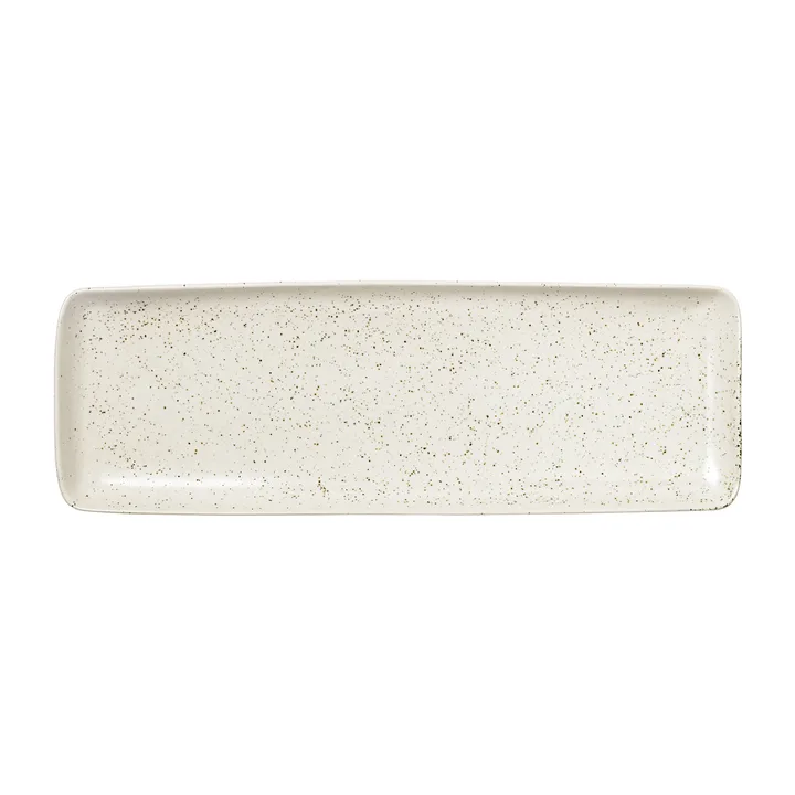 Nordic Vanilla 长方形碟12.5x35cm - 带颗粒奶油色 - Broste Copenhagen