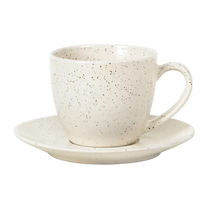 Nordic Vanilla 杯配碟150ml - 带颗粒奶油色 - Broste Copenhagen