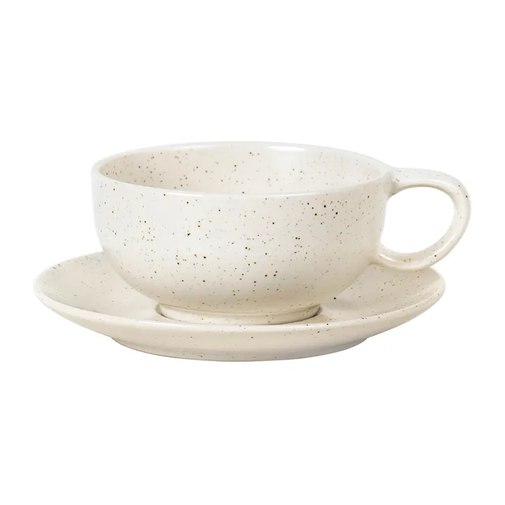 Nordic Vanilla 杯配碟250ml - 带颗粒奶油色 - Broste Copenhagen