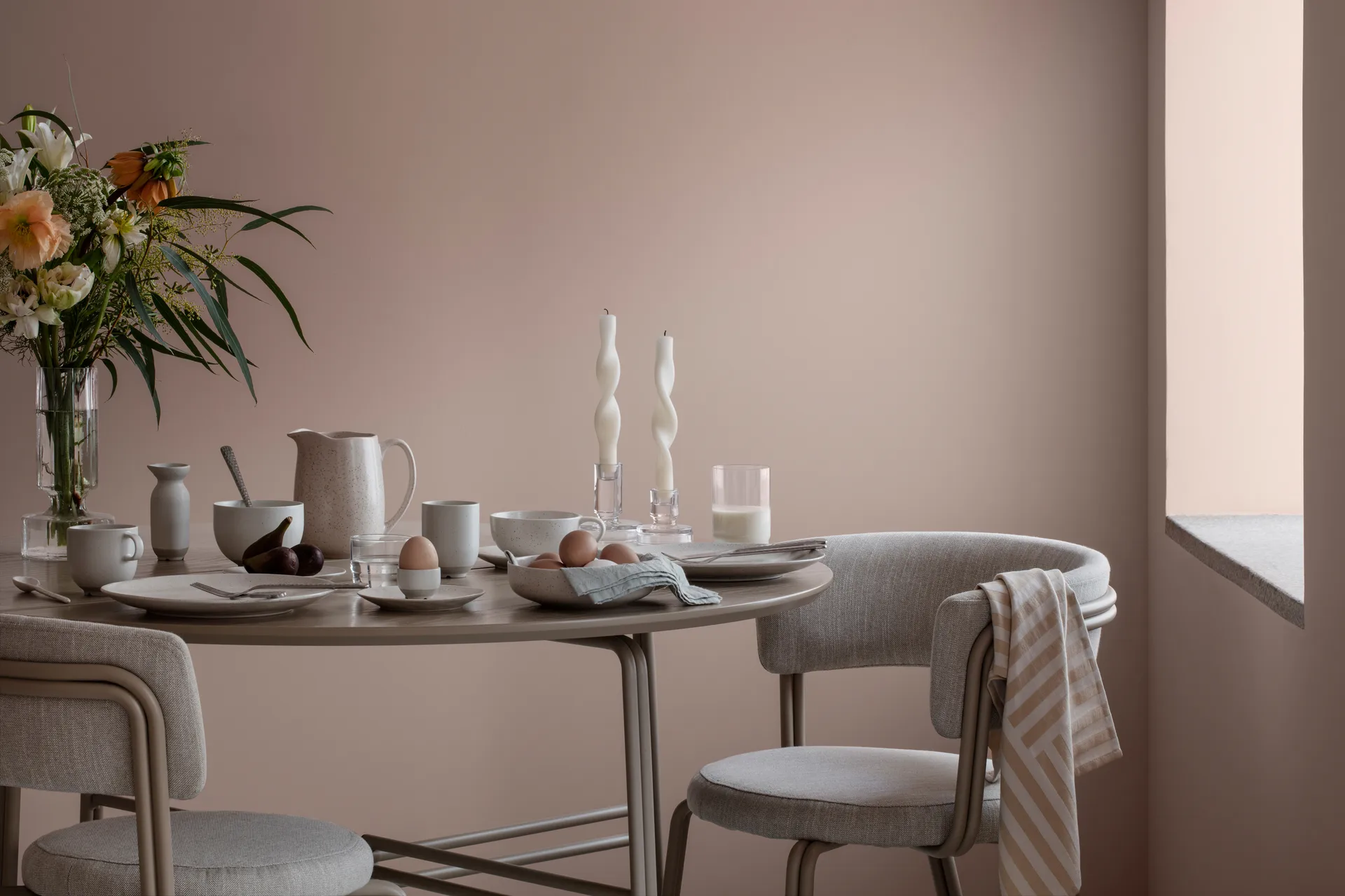 Nordic Vanilla 盘子 Ø26 cm, Cream with grains Broste Copenhagen