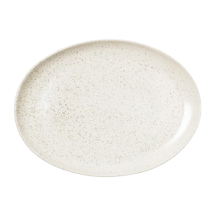 Nordic Vanilla 椭圆形碟35.5cm - 带颗粒奶油色 - Broste Copenhagen