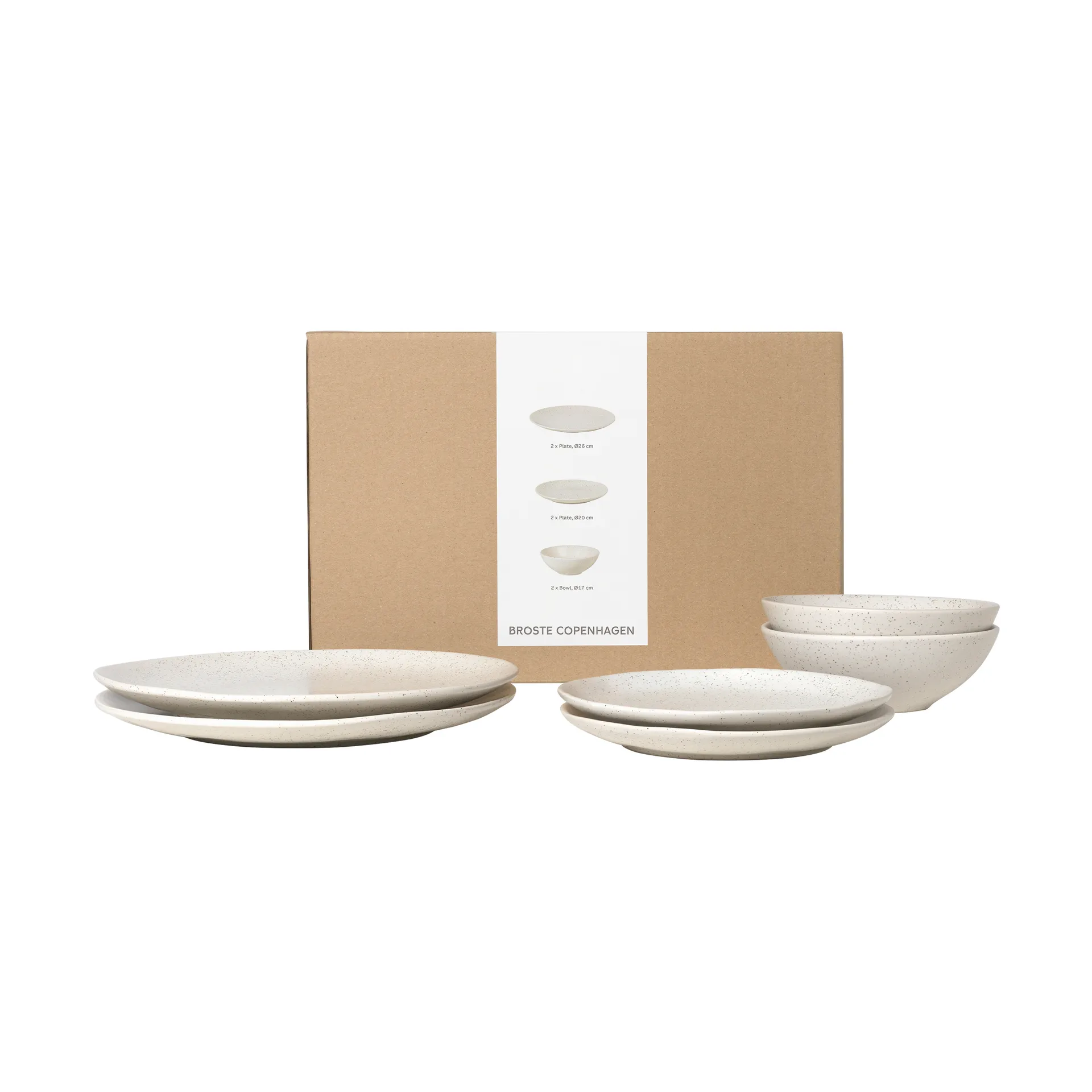 Nordic Vanilla dinner 套装 for two, 6 pieces Broste Copenhagen
