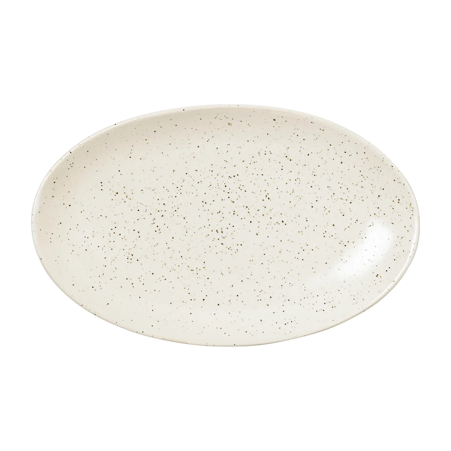 Nordic Vanilla 碟 oval 22 cm, Cream with grains Broste Copenhagen