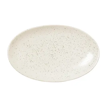 Nordic Vanilla 碟 oval 22 cm - Cream with grains - Broste Copenhagen