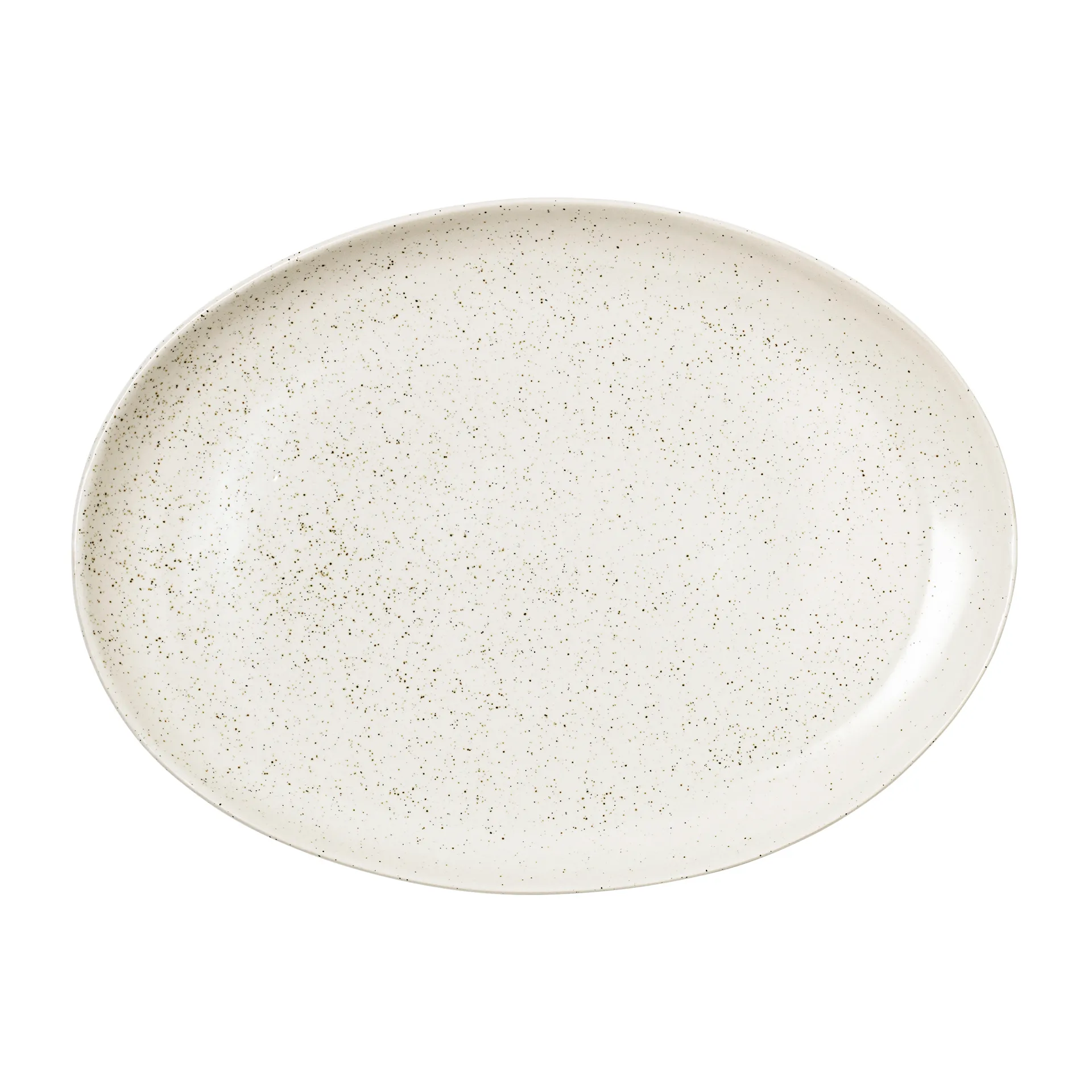 Nordic Vanilla 碟 oval 35.5 cm, Cream with grains Broste Copenhagen