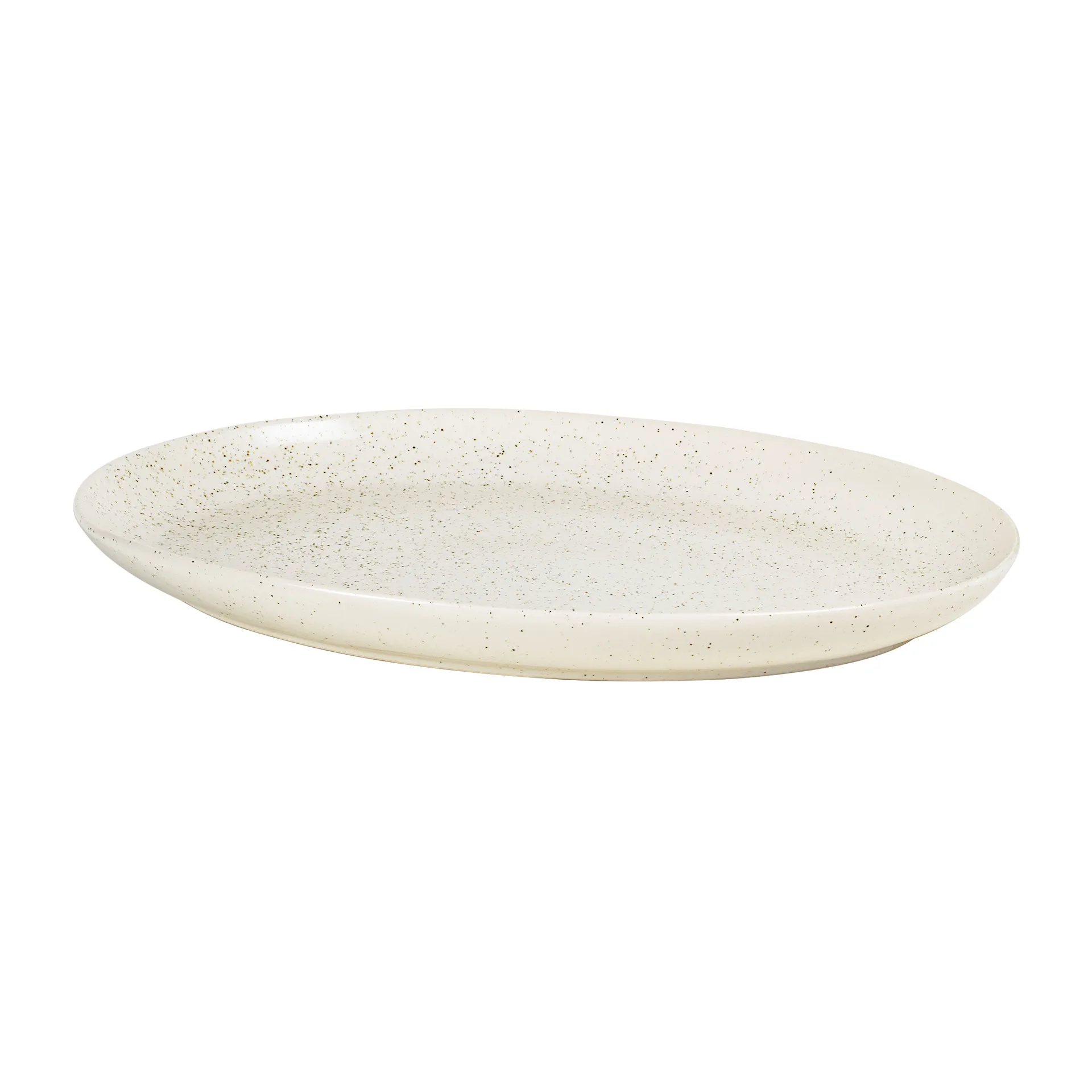 Nordic Vanilla 碟 oval 35.5 cm, Cream with grains Broste Copenhagen