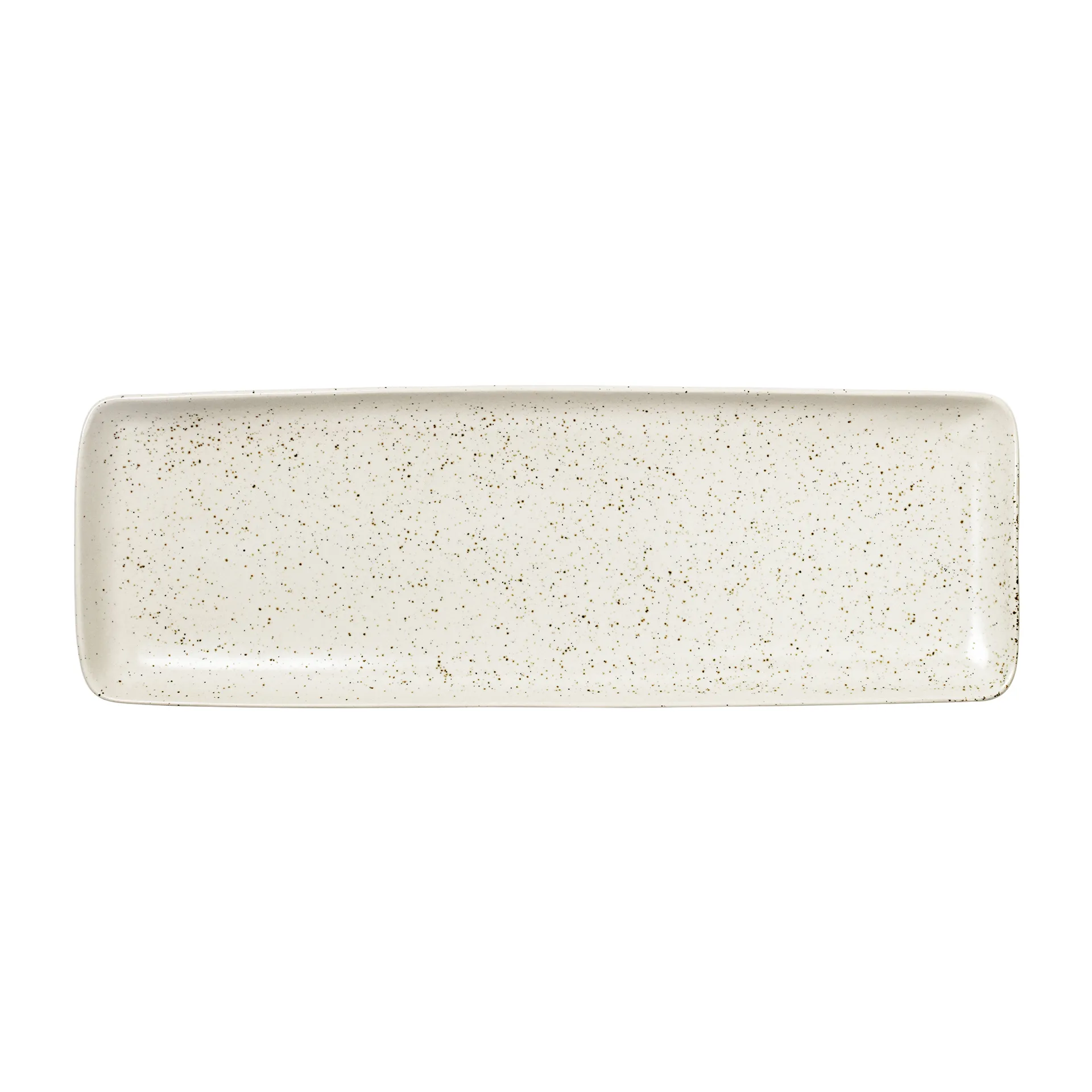 Nordic Vanilla rectangular 碟  12.5x35 cm, Cream with grains Broste Copenhagen
