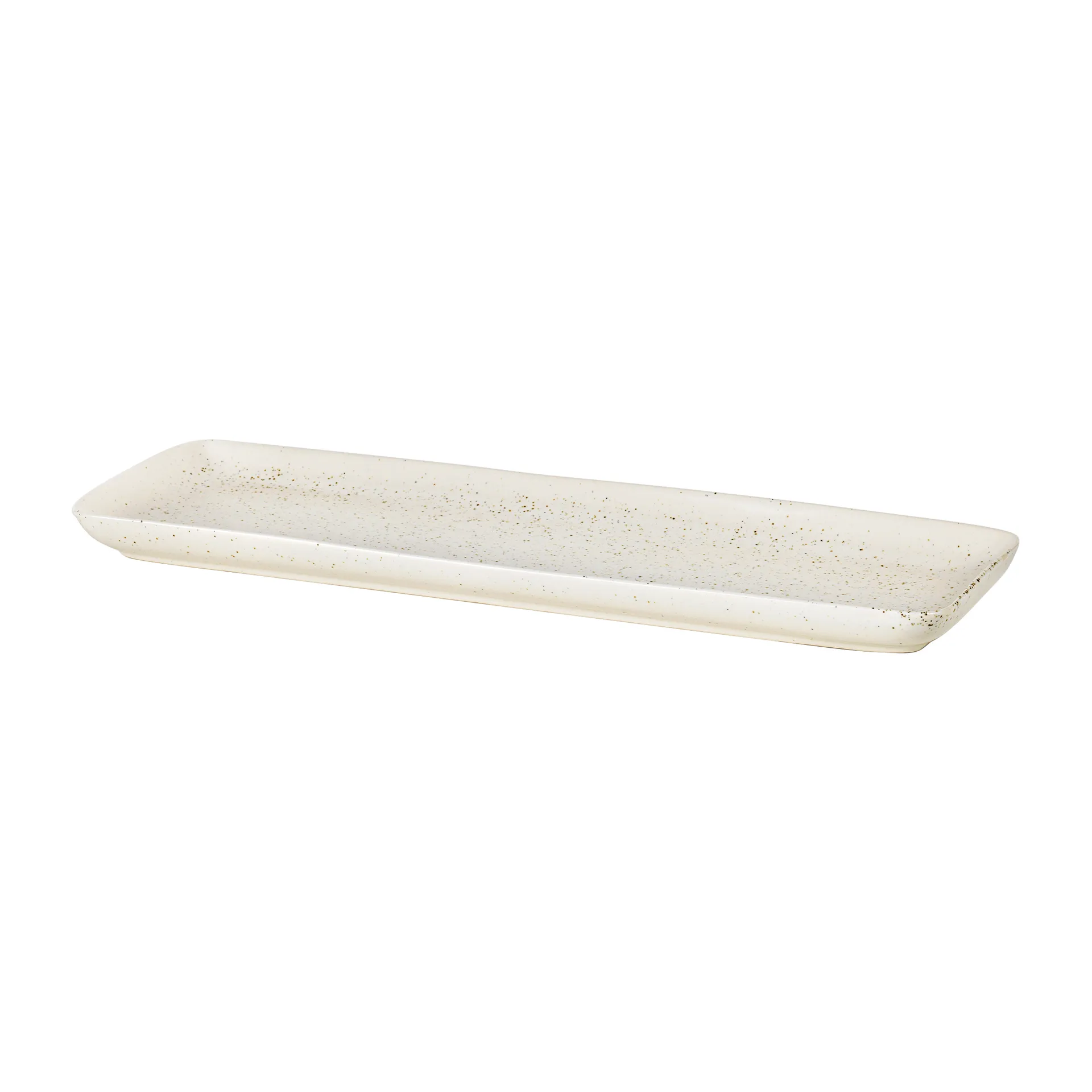 Nordic Vanilla rectangular 碟  12.5x35 cm, Cream with grains Broste Copenhagen
