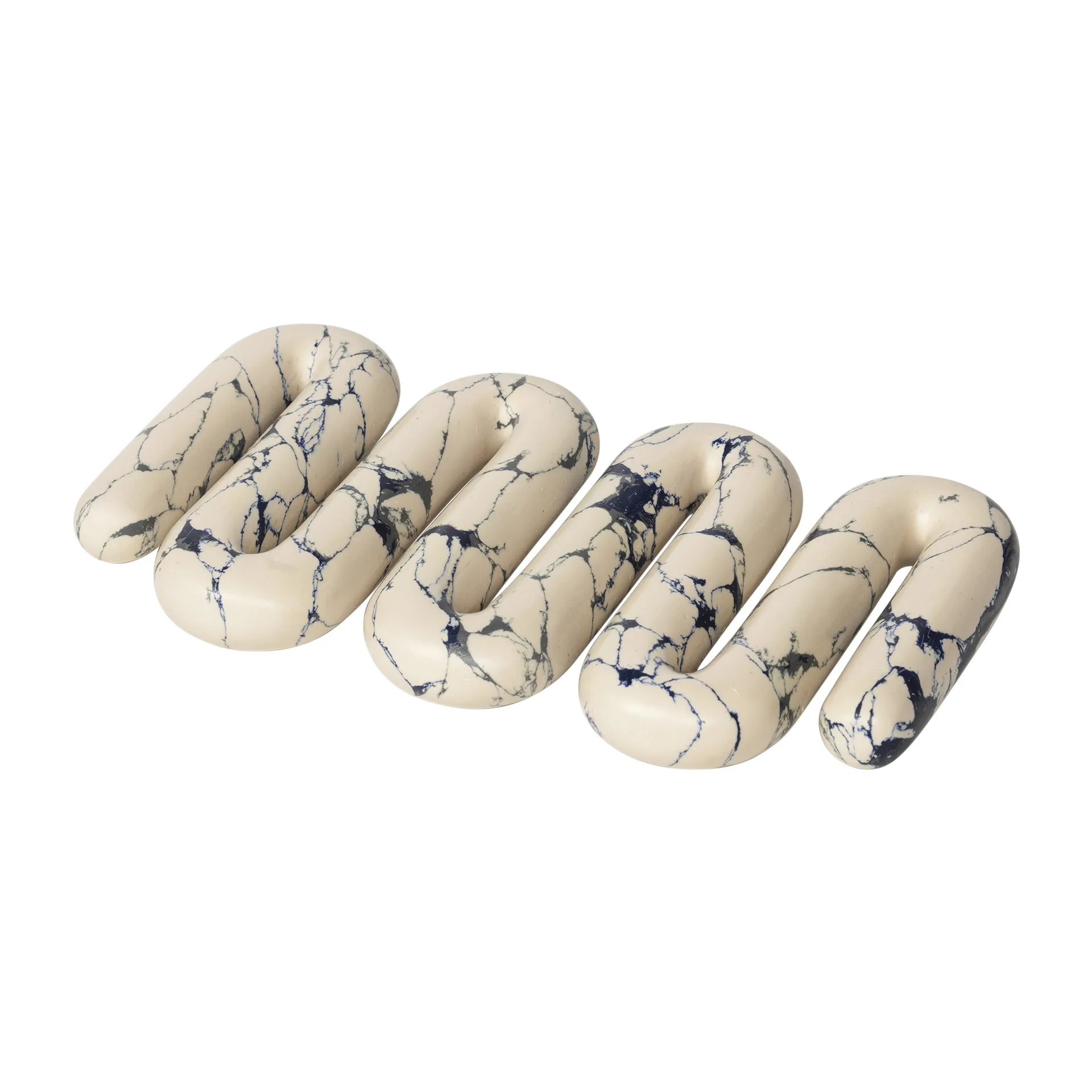 Orla trivet 14x25 cm, 白色-spectrum 蓝色 Broste Copenhagen