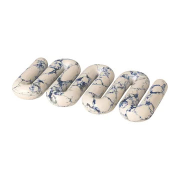 Orla trivet 14x25 cm - 白色-spectrum 蓝色 - Broste Copenhagen