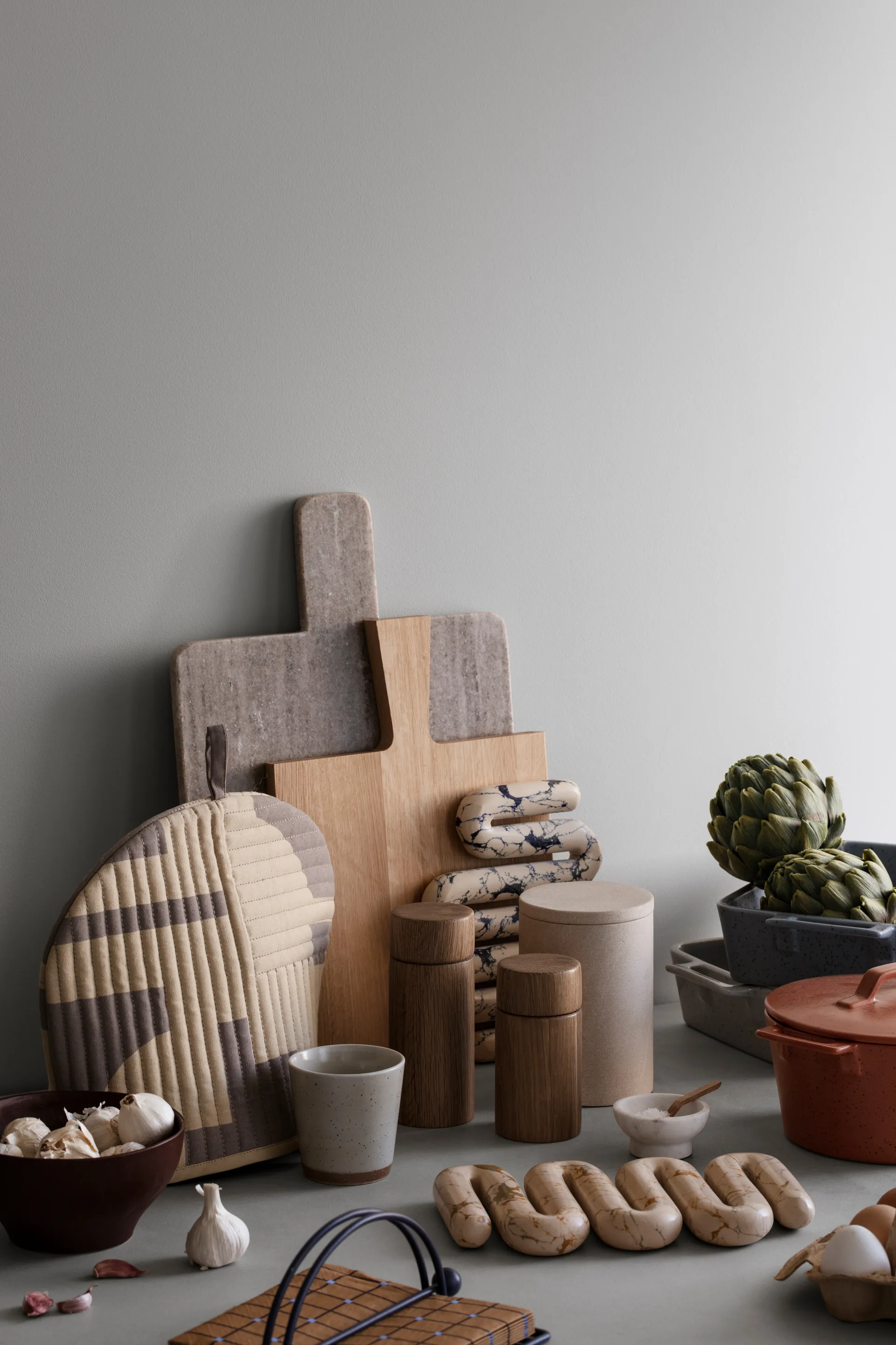 Orla trivet 14x25 cm, 白色-tawny 黄色 Broste Copenhagen