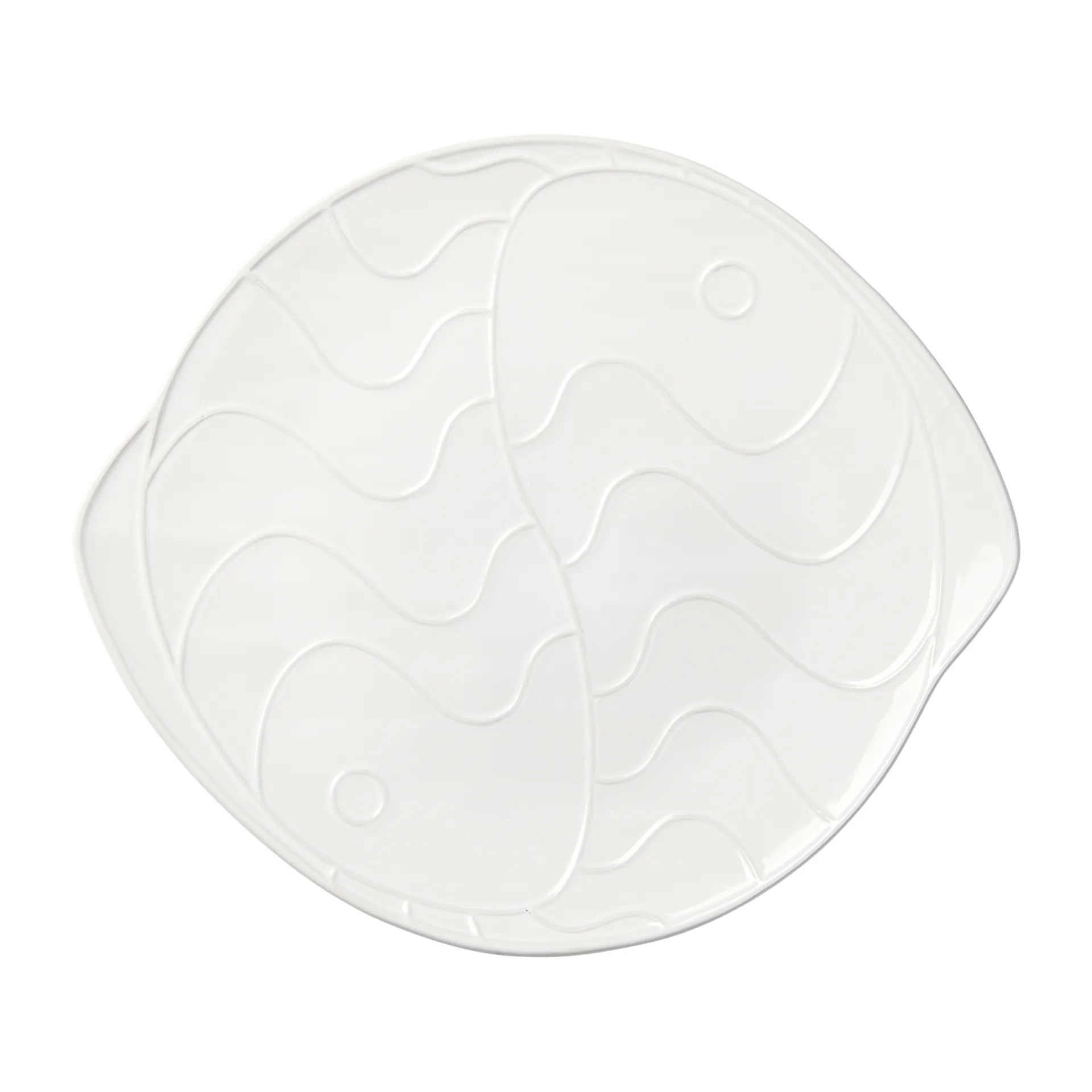 Pesce 碟子 30x34.6 cm, Transparent white Broste Copenhagen