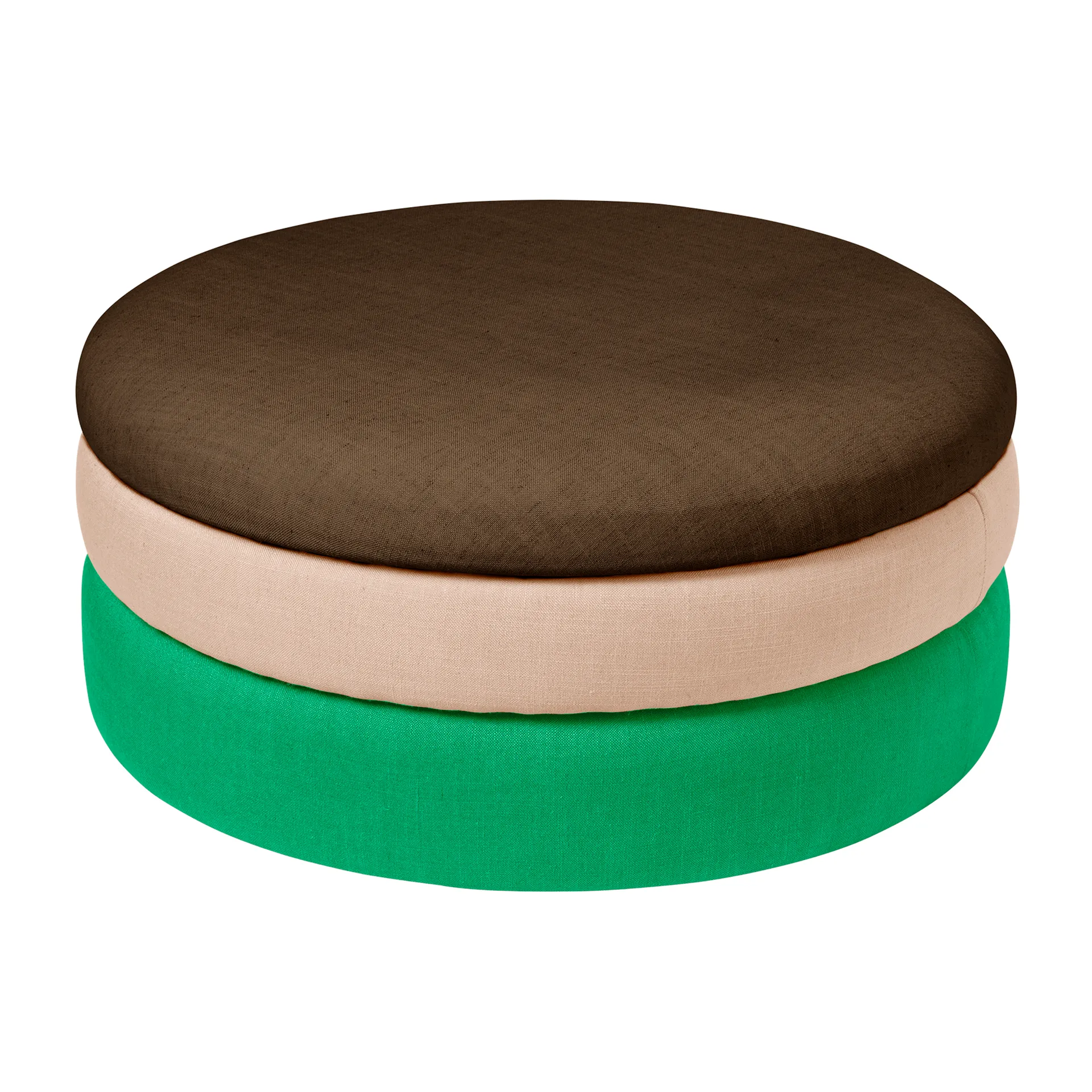 Pond pouffe 30 cm, Emerald 绿色-玫瑰色-coffee Broste Copenhagen