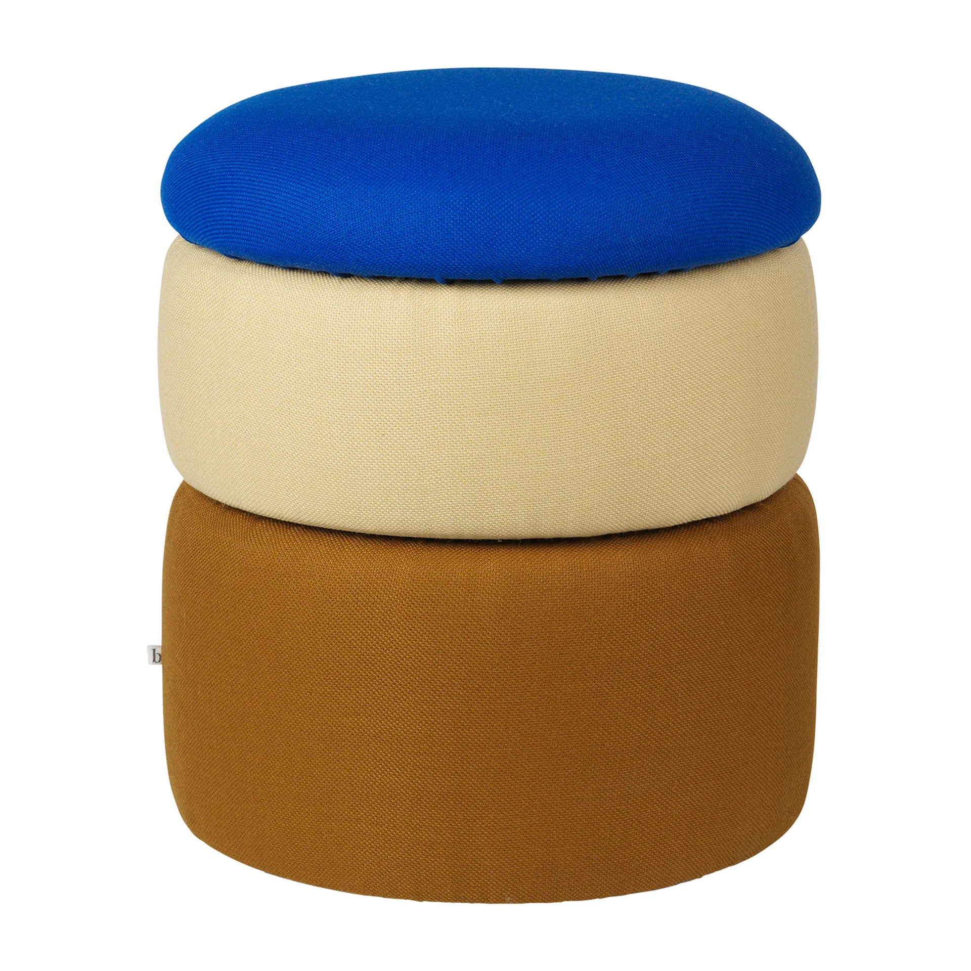 Pond pouffe 42 cm, 蓝色-沙色-ochre Broste Copenhagen