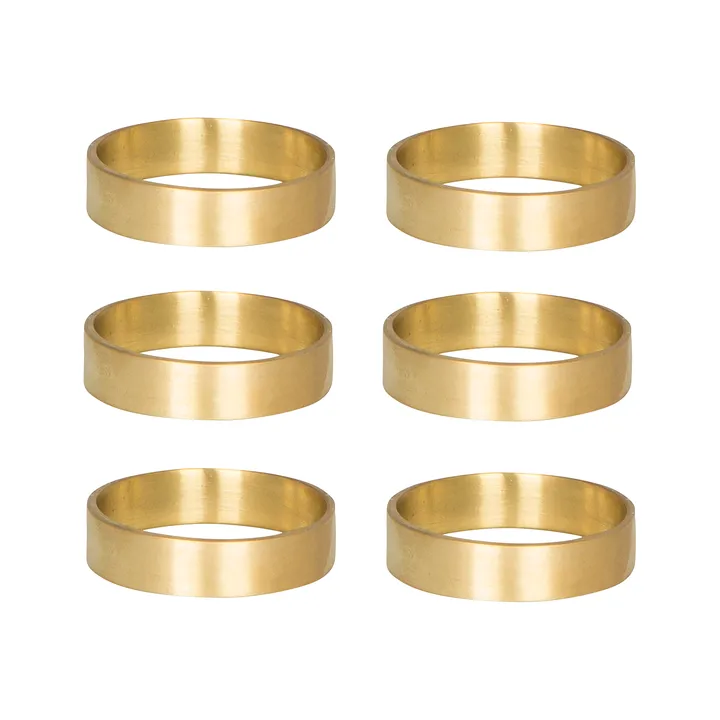Ring 餐巾环 6包装 - 哑光黄铜 - Broste Copenhagen