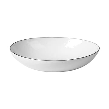 Salt 碗 23x19.5x5 cm - 白色-黑色 rim - Broste Copenhagen