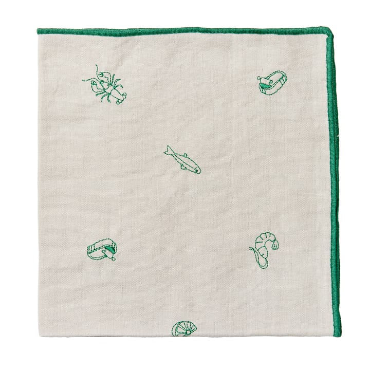 Sea fabric napkin 45x45 cm - Jelly green - Broste Copenhagen