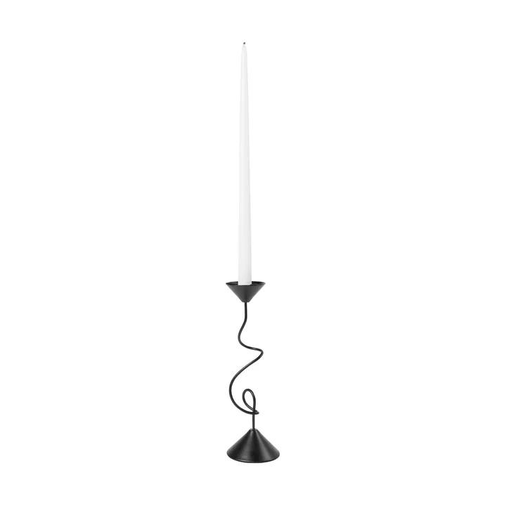 Selma 烛台26.5cm - 黑色 - Broste Copenhagen