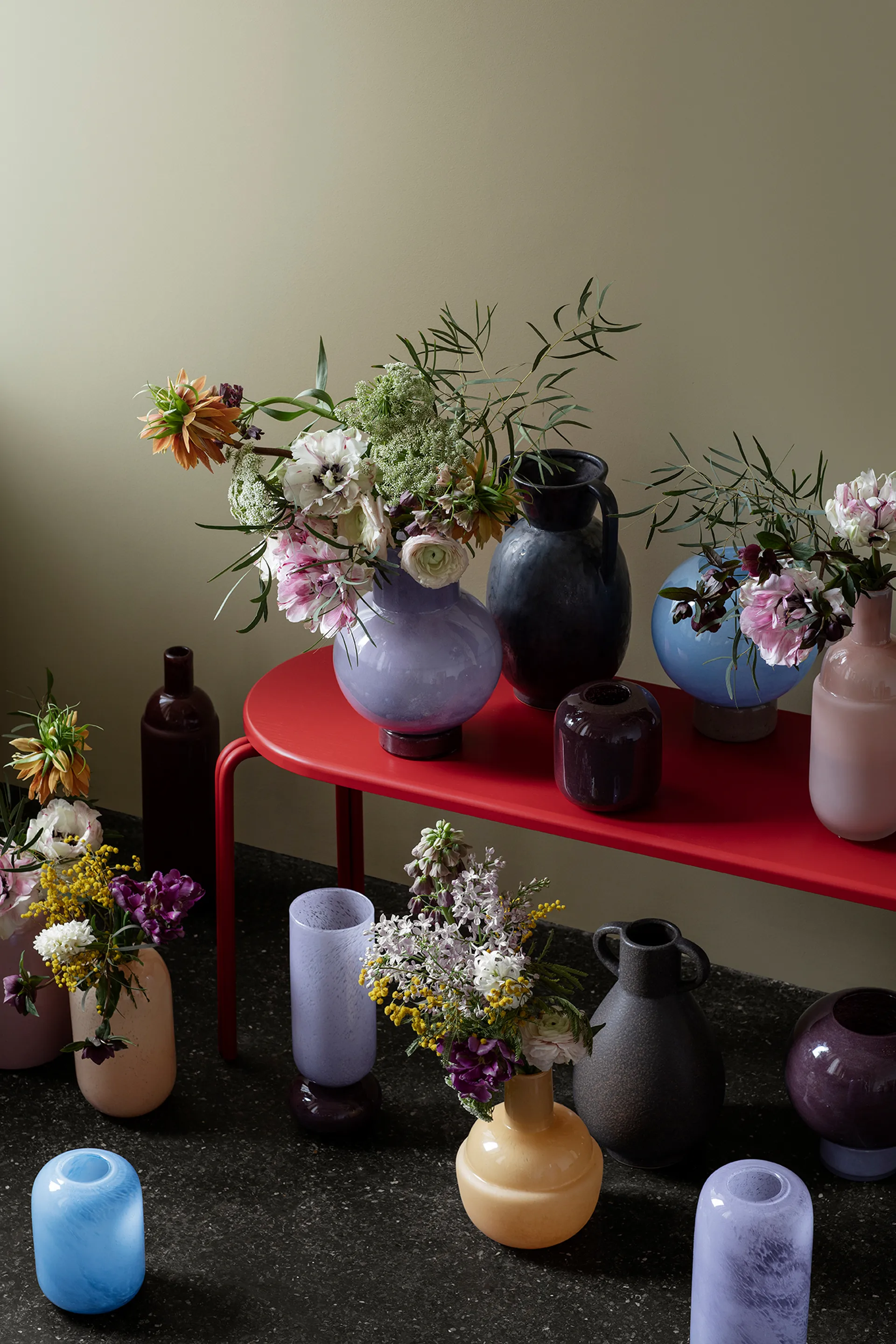 Simi 花瓶 29 cm, Antique 灰色-黑色 Broste Copenhagen