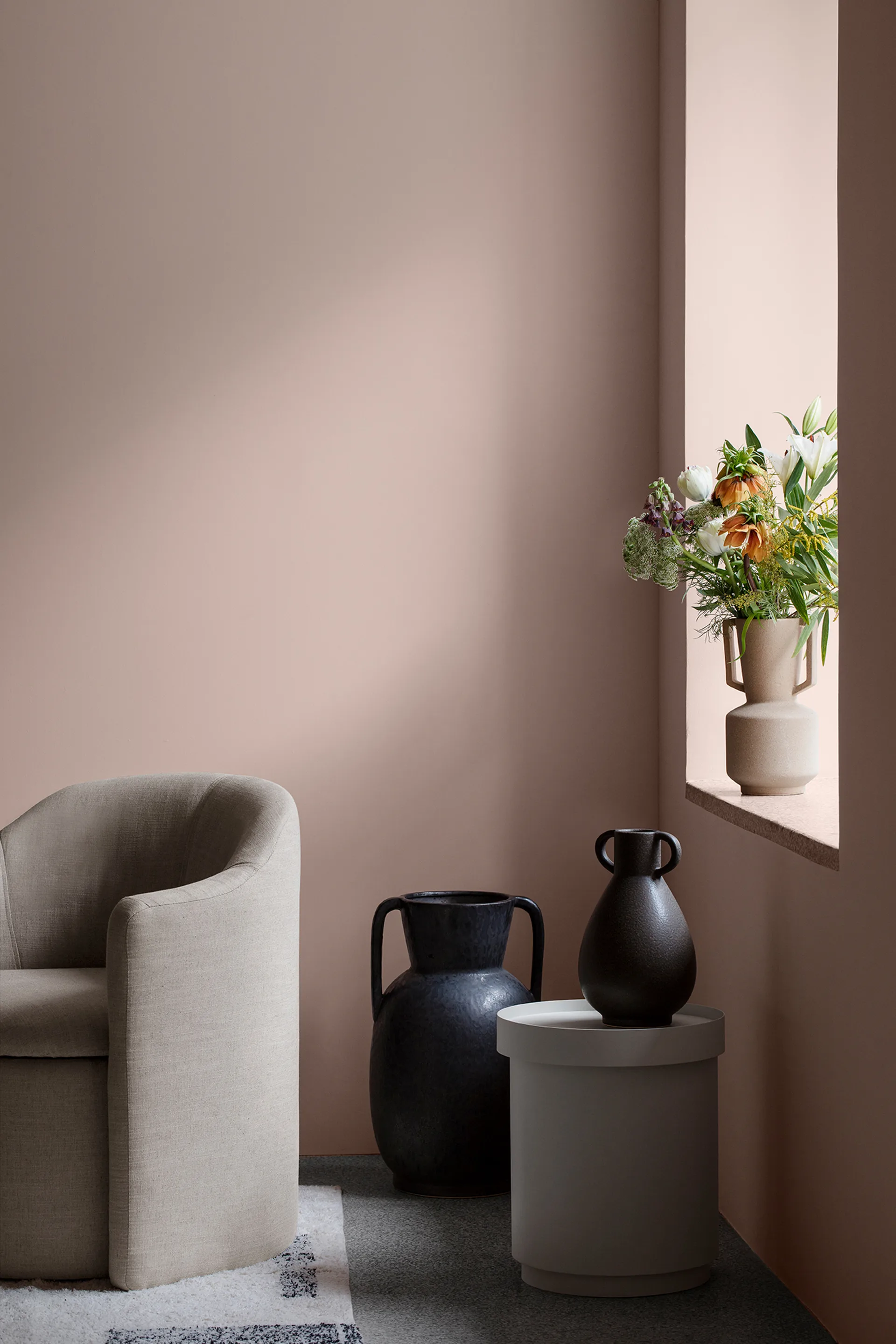 Simi 花瓶 52 cm, Antique 灰色-黑色 Broste Copenhagen