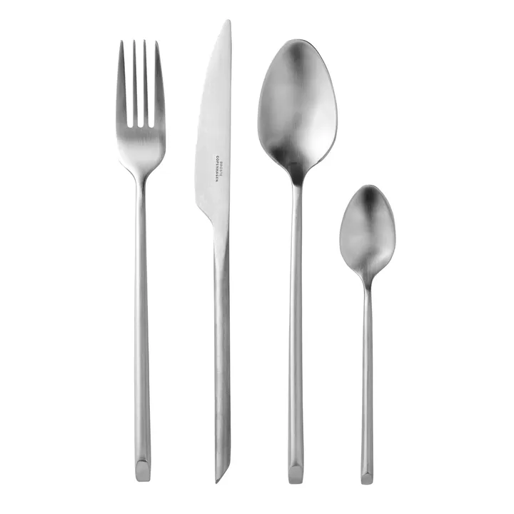 Sletten 餐具套装16件 - 哑光不锈钢 - Broste Copenhagen