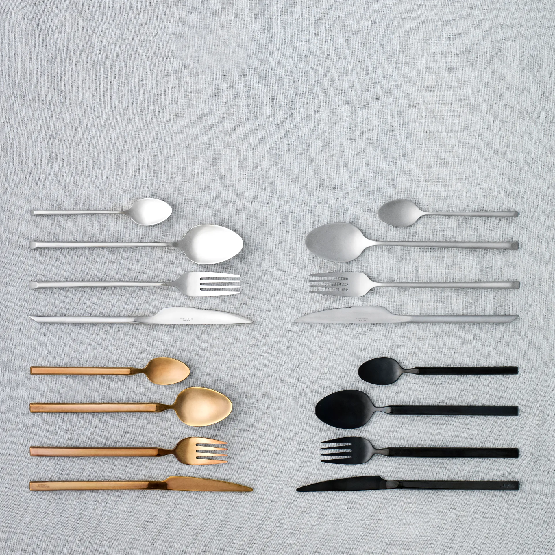 Sletten 餐具 cutlery set 16 pcs, matt 不锈钢 Broste Copenhagen