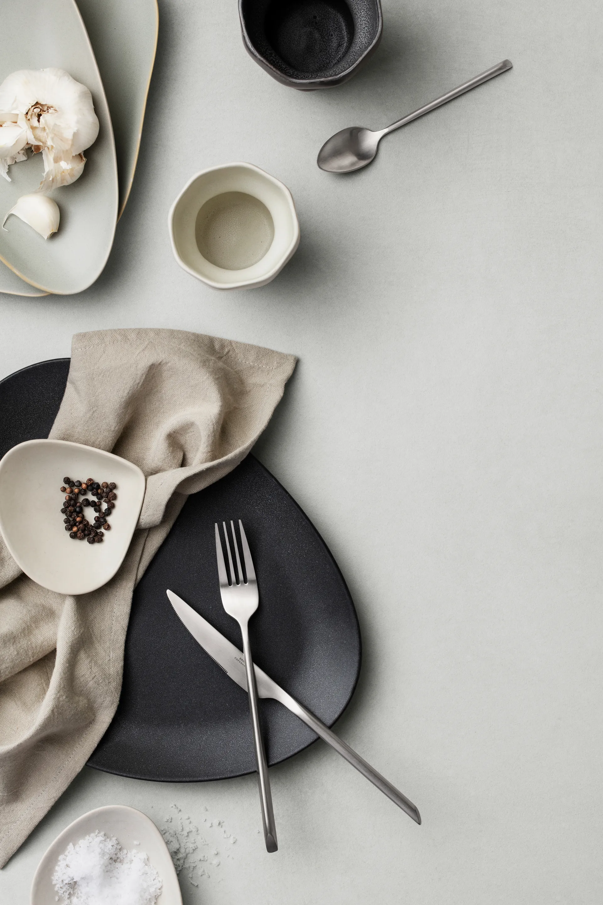 Sletten 茶匙, 全缎面锻造 Broste Copenhagen