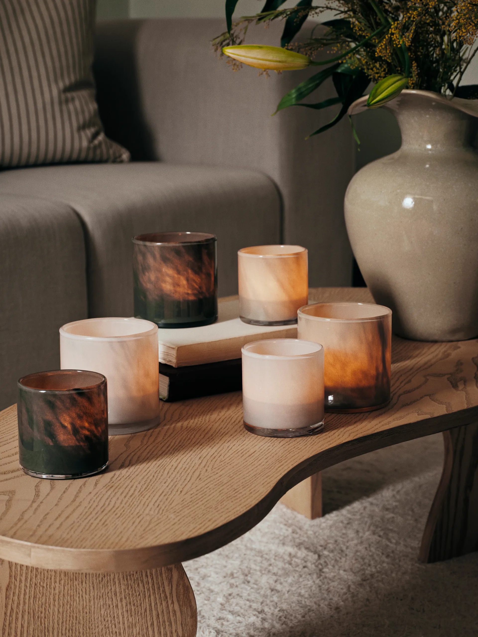 Solai hurricane 烛台, 浅绿色, Ø10 cm Broste Copenhagen