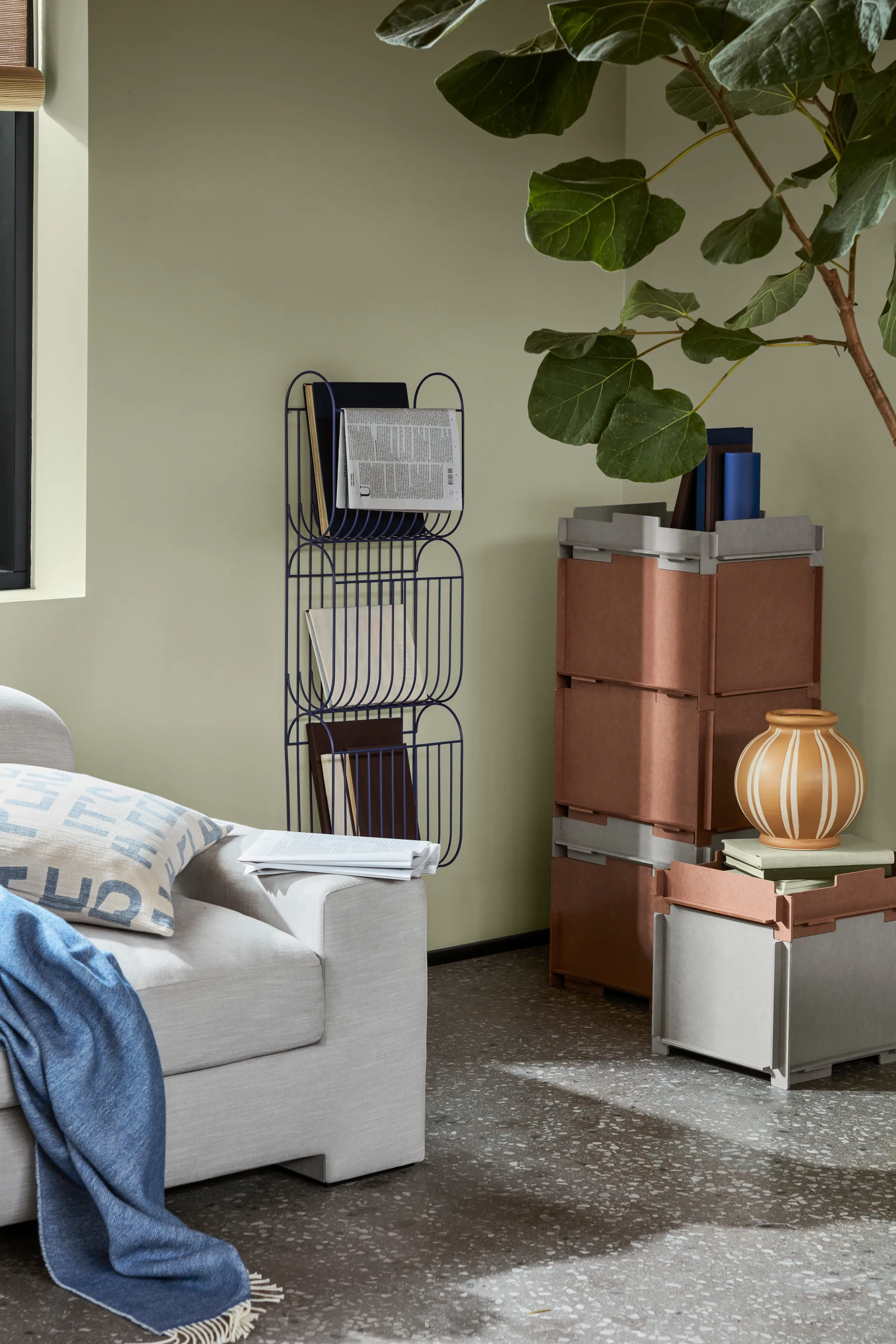 Stacie 储物箱 34x44 cm, 灰色 Broste Copenhagen