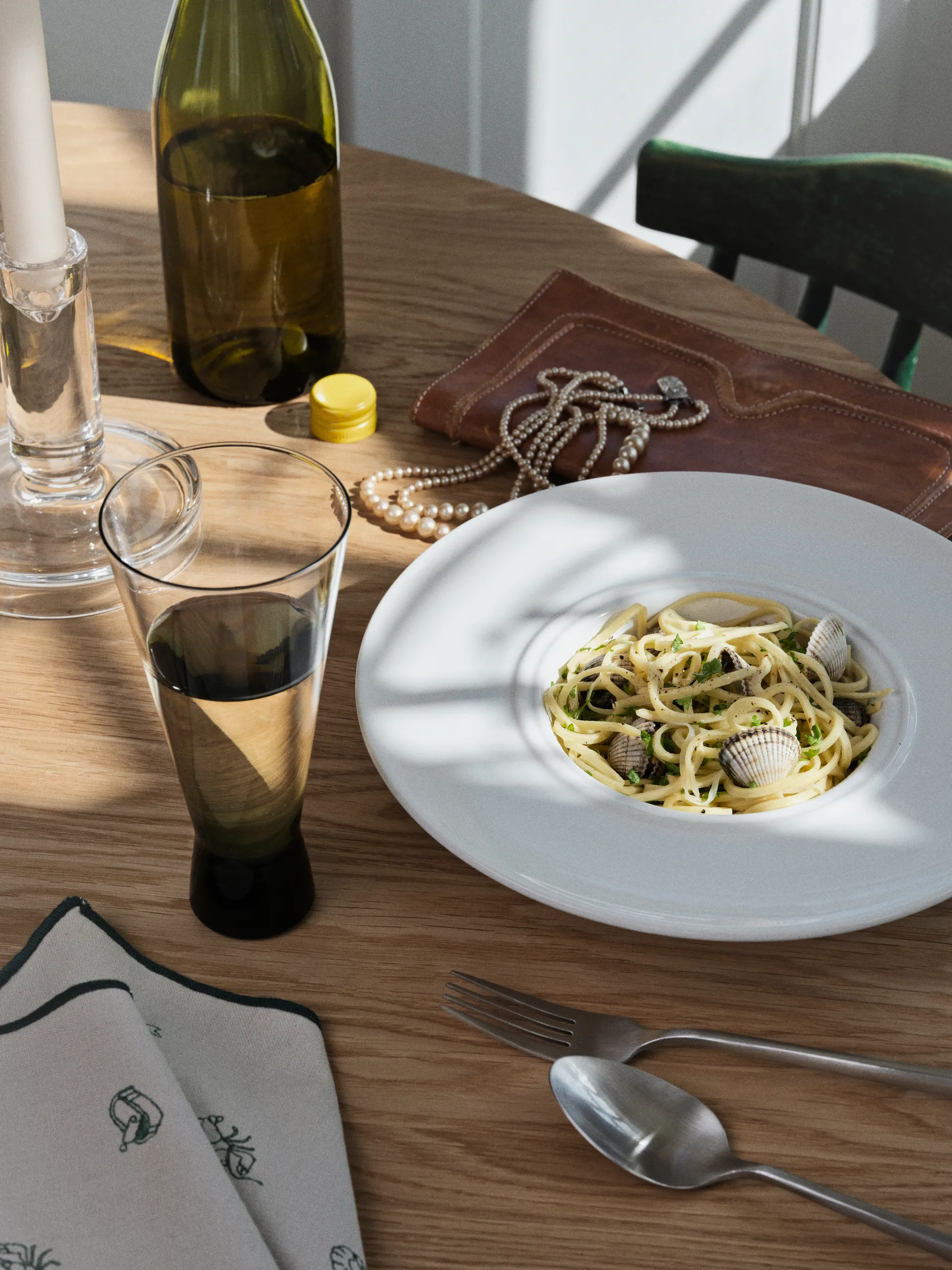 Stevns pasta 盘子 Ø26 cm, Chalk 白色 Broste Copenhagen