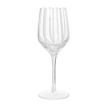 Stripe 白葡萄酒杯 350ml - 透明_白色条纹 - Broste Copenhagen
