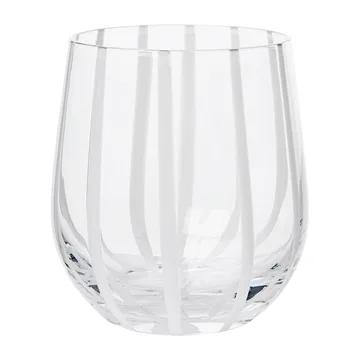 Stripe 水杯 350ml - 透明_白色条纹 - Broste Copenhagen